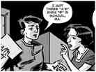 The artist and his mother discuss school.