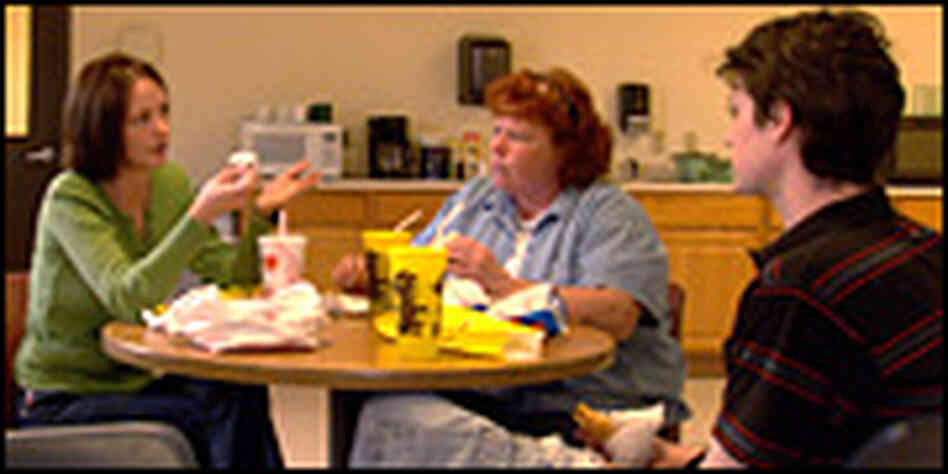 Rose (Misty Dawn Wilkins), left, talks it over on a break with Martha (Debbie Doebereiner) and Kyle Rose (Misty Dawn Wilkins), left, talks it over on a break with Martha (Debbie Doebereiner) and Kyle