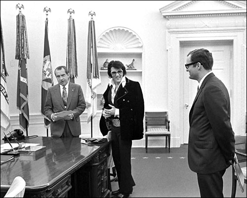 In 1970, President Nixon entertained Elvis in the Oval Office.