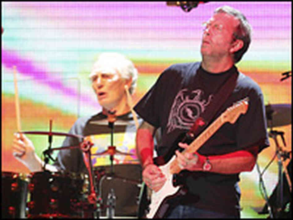 Eric Clapton and Cream played a reunion concert in New York in October of 2005. Eric Clapton and Cream played a reunion concert in New York in October of 2005.