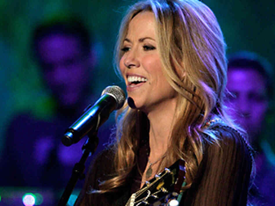 Sheryl Crow at microphone Sheryl Crow at microphone