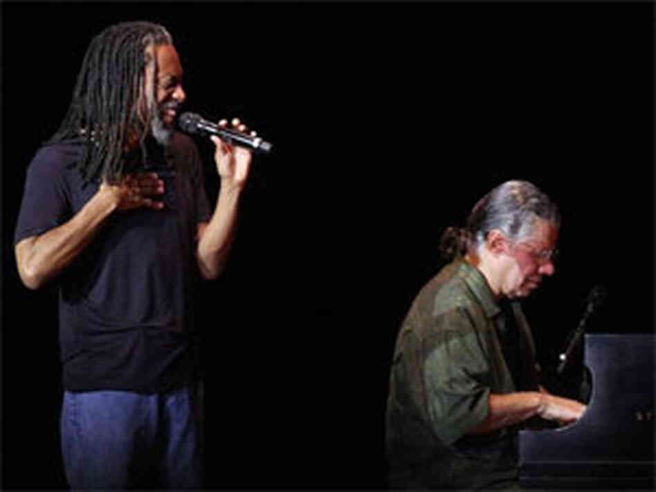 Bobby McFerrin and Chick Corea perform at the 2008 Gilmore International Keyboard Festival. Bobby McFerrin and Chick Corea perform at the 2008 Gilmore International Keyboard Festival.