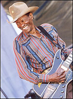 Clarence 'Gatemouth' Brown with guitar