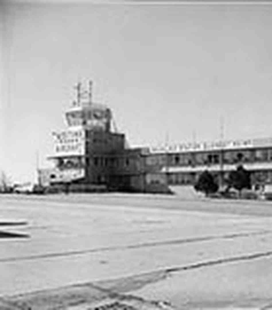 The control tower at Quonset Point Naval Air Station in 1941. The base was disestablished in 1974 The control tower at Quonset Point Naval Air Station in 1941. The base was disestablished in 1974