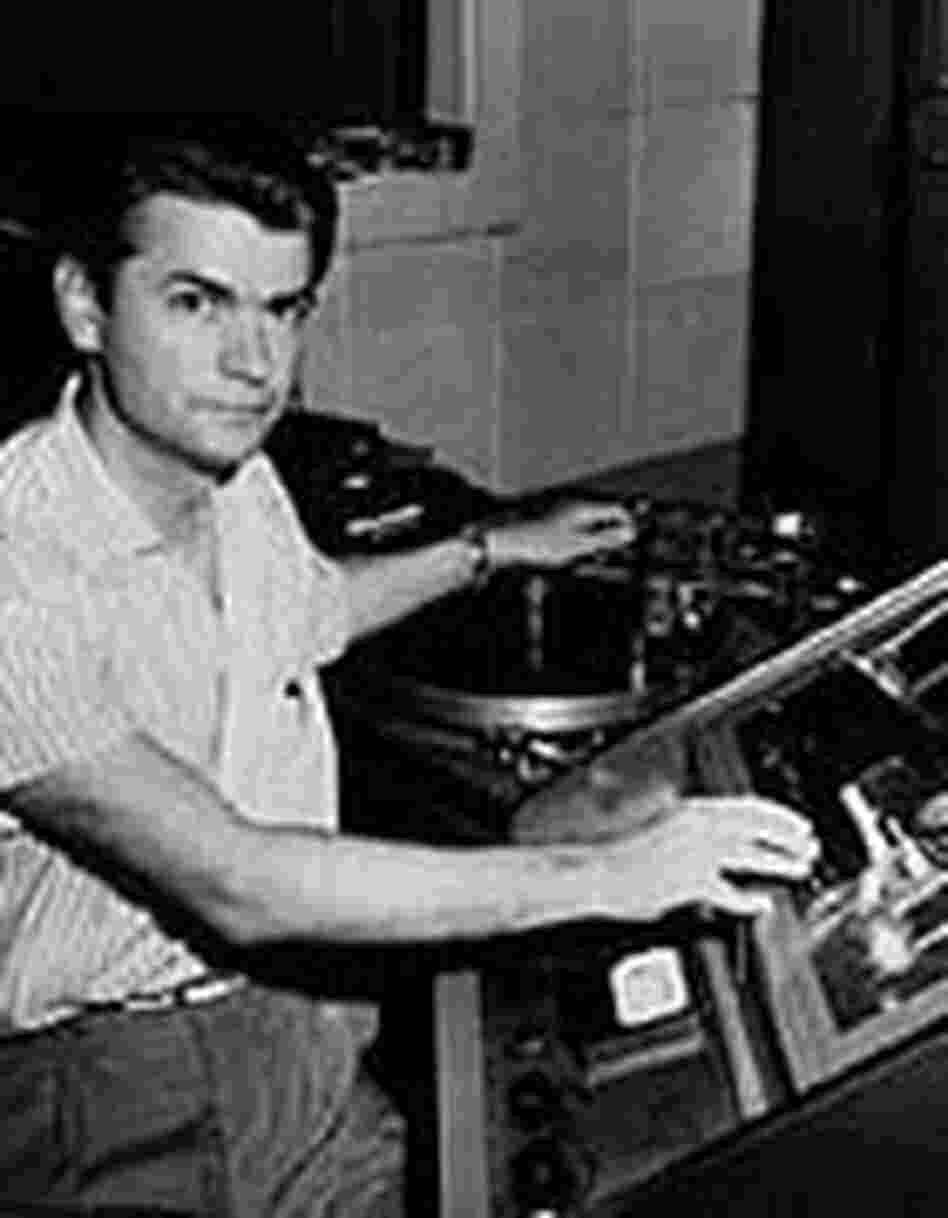 Sam Phillips at the reel to reel console at Sun Studios, Memphis, Tennesee.. Sam Phillips at the reel to reel console at Sun Studios, Memphis, Tennesee..
