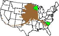 map of alaska superimposed over the u.s.a.