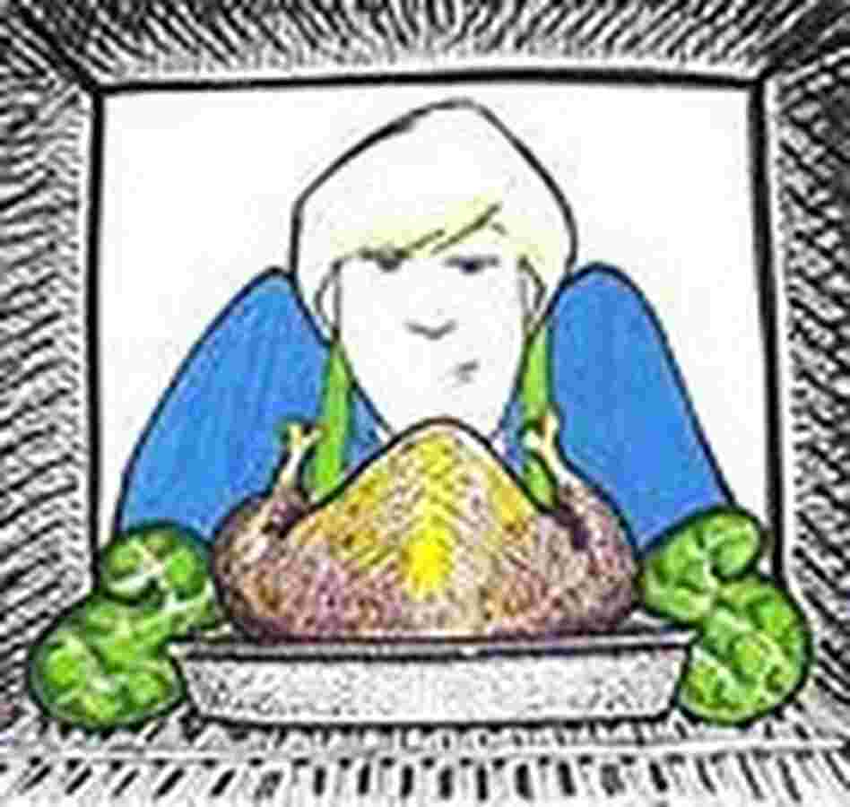 Bob Edwards checks the turkey. Bob Edwards checks the turkey.