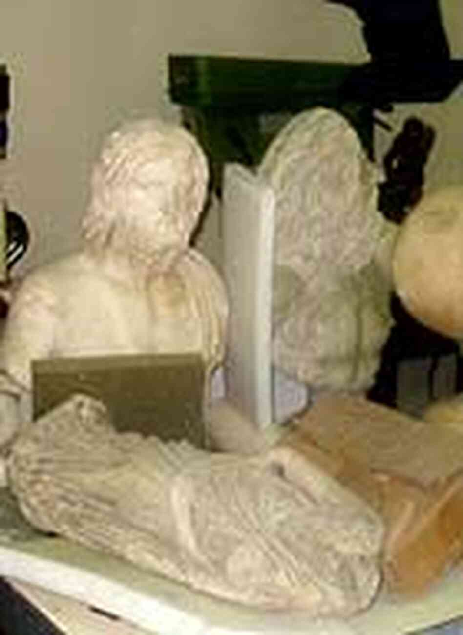 Statues waiting to be restored Statues waiting to be restored