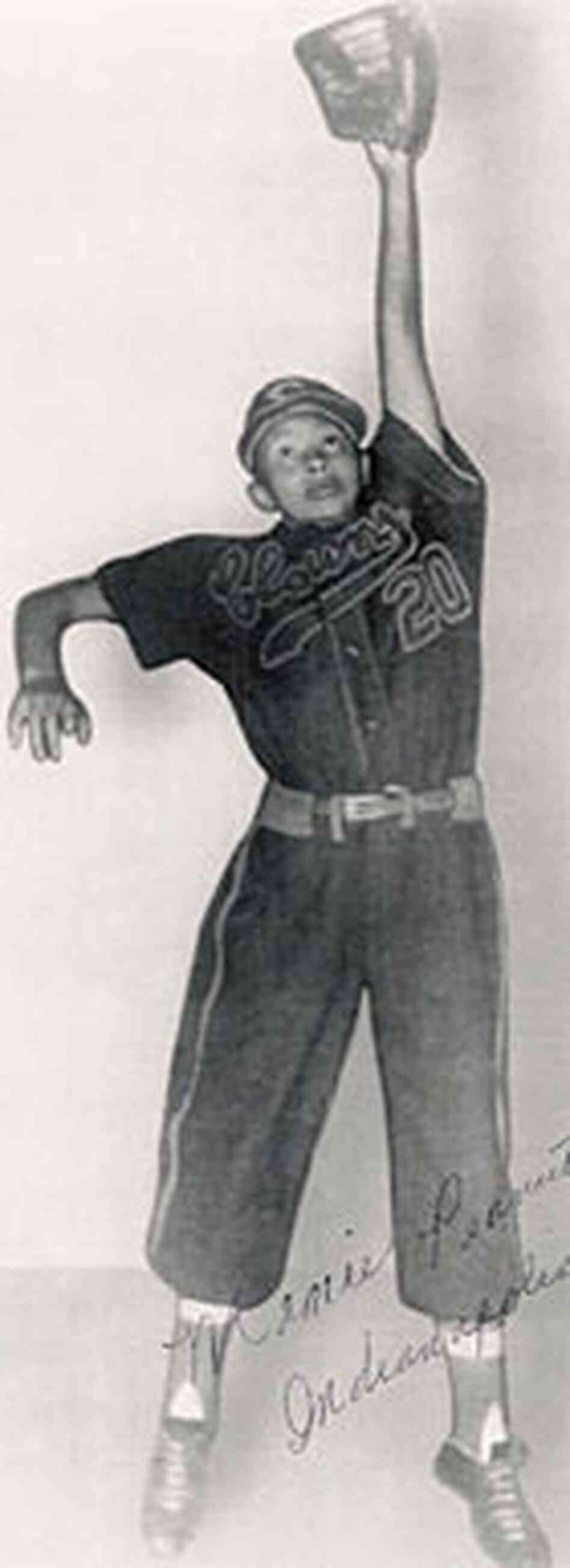 Mamie 'Peanut' Johnson, in her playing days Mamie 'Peanut' Johnson, in her playing days