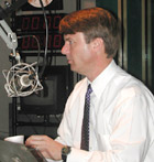 Sen. John Edwards at the mic