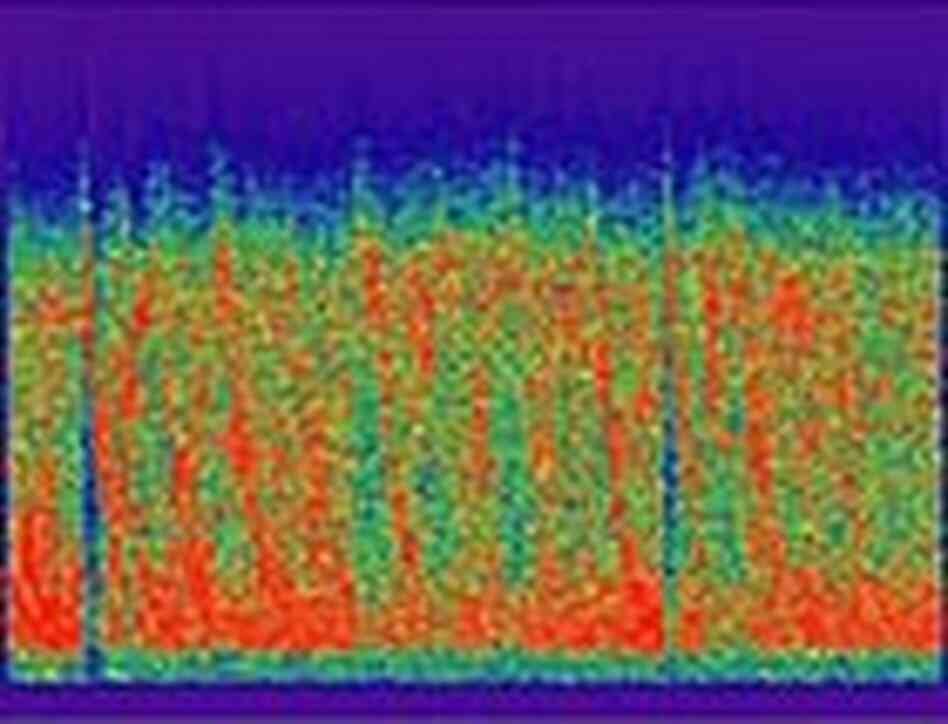 Spectrogram of Earth whistlers Spectrogram of Earth whistlers