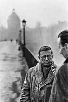 Jean-Paul Sartre, left, with architect Jean Pouillon