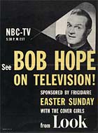 Ad for Bob Hope's first national TV appearance
