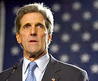 Sen. John Kerry at a campaign event in Seattle, Wash.