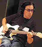 Band member Louie Perez, in the studio. Band member Louie Perez, in the studio.