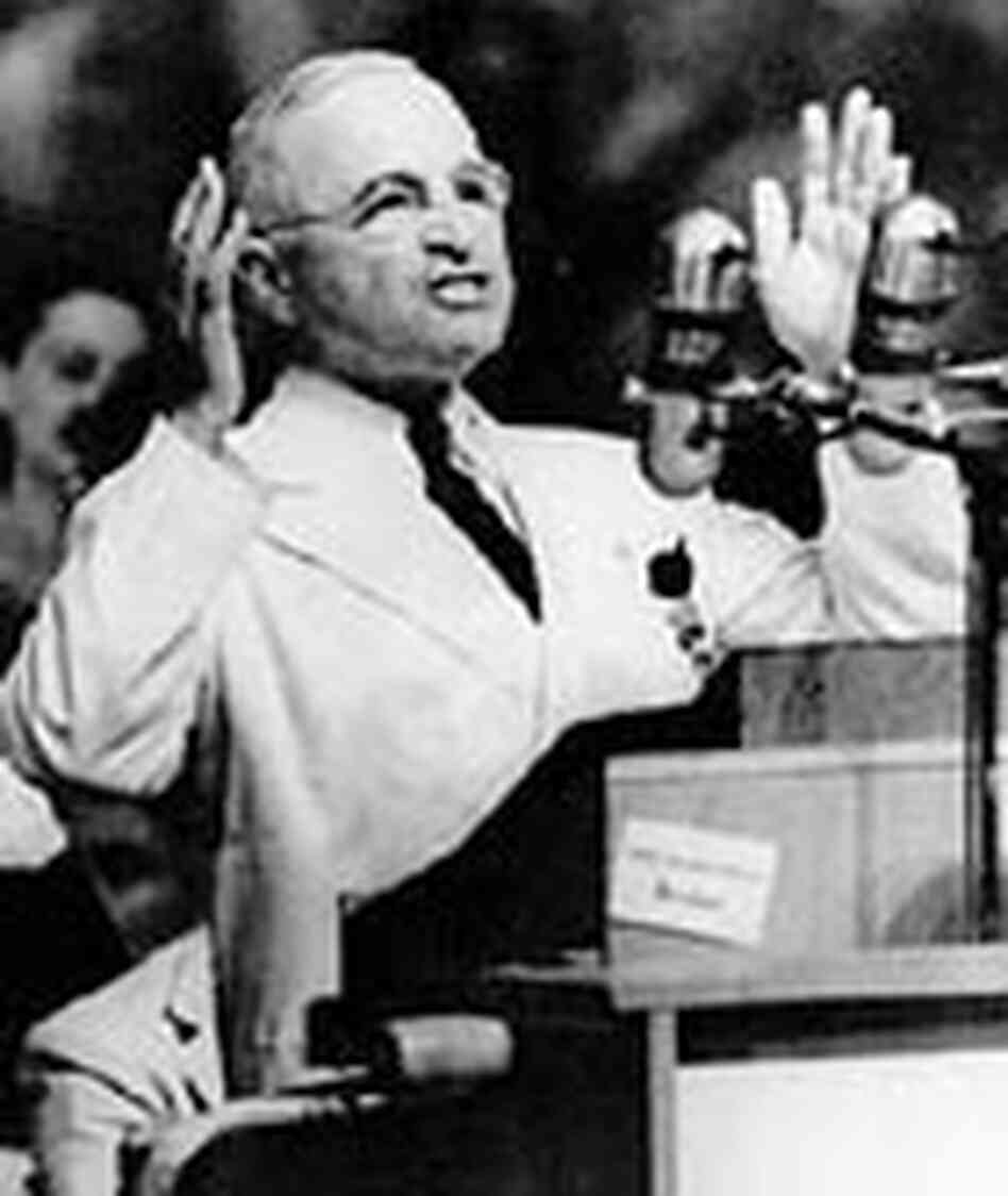 President Harry Truman accepts the Democratic nomination in 1948. President Harry Truman accepts the Democratic nomination in 1948.