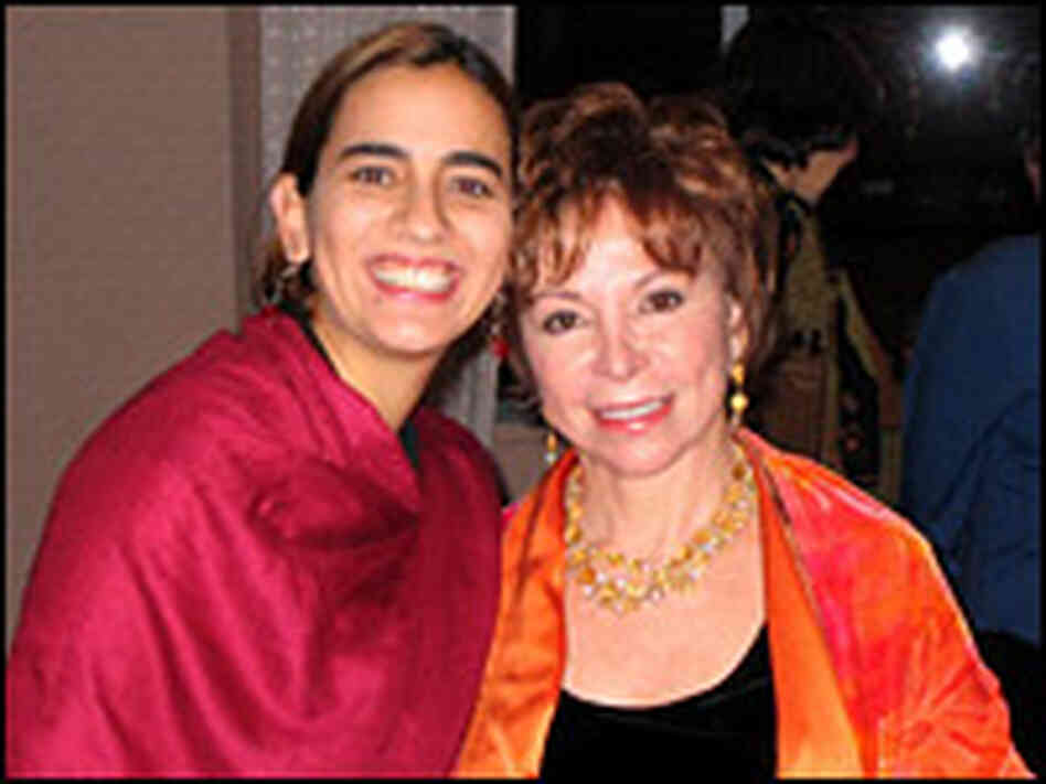 Gomez with Chilean writer Isabel Allende in November. Gomez with Chilean writer Isabel Allende in November.