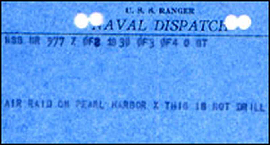 Dispatch from Adm. Kimmel 