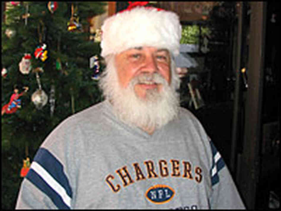Joe Mystic performs as Santa Claus. Joe Mystic performs as Santa Claus.