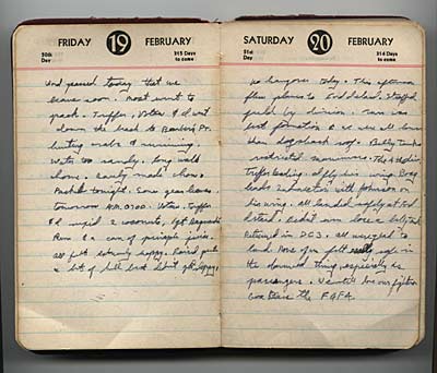 Feb. 19-20, 1943, diary entries