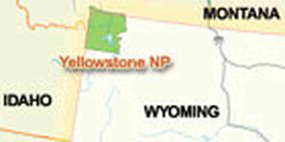 Yellowstone National Park location map.