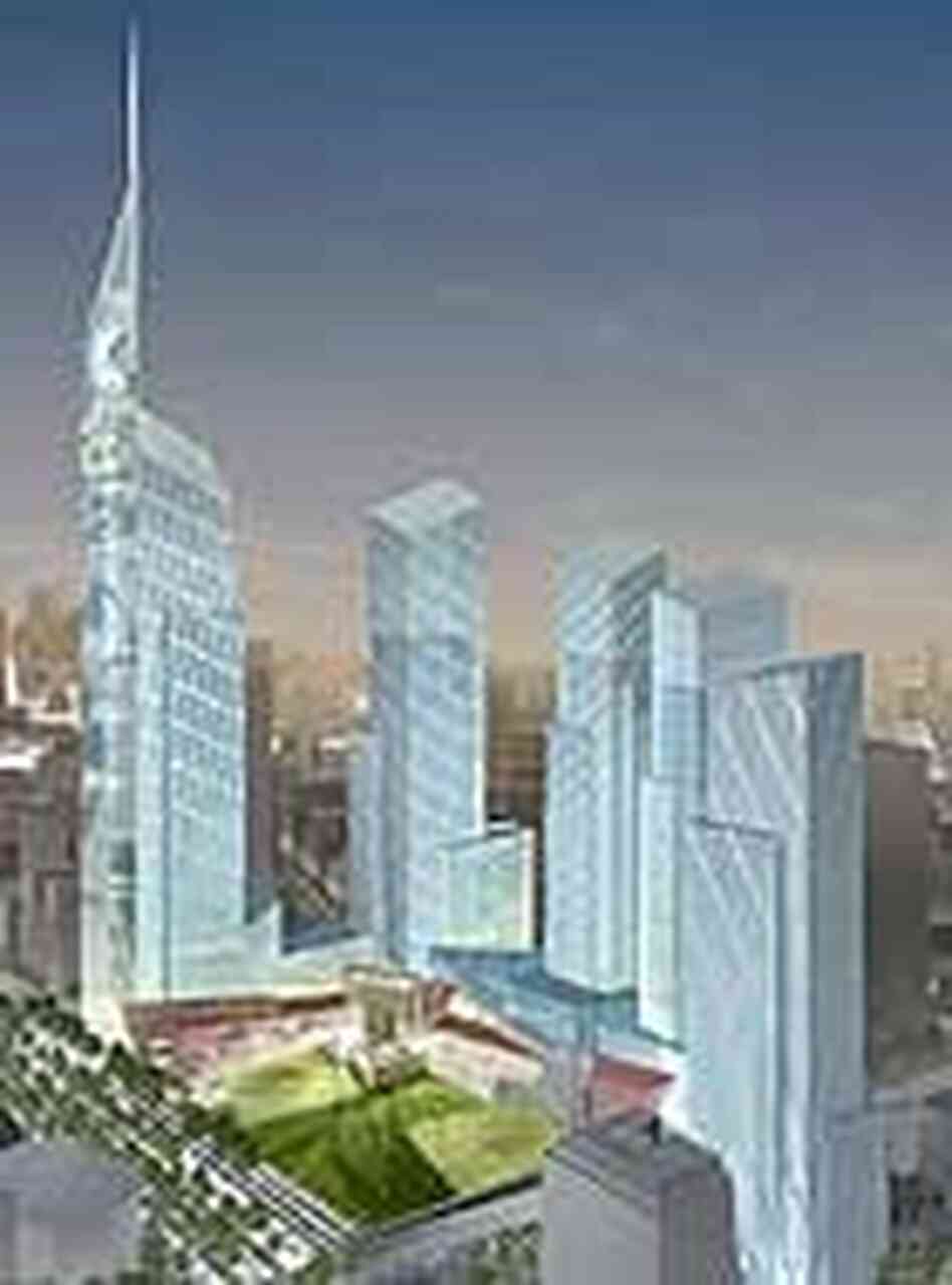 A rendering of Libeskind's master plan for the World Trade Center site. A rendering of Libeskind's master plan for the World Trade Center site.