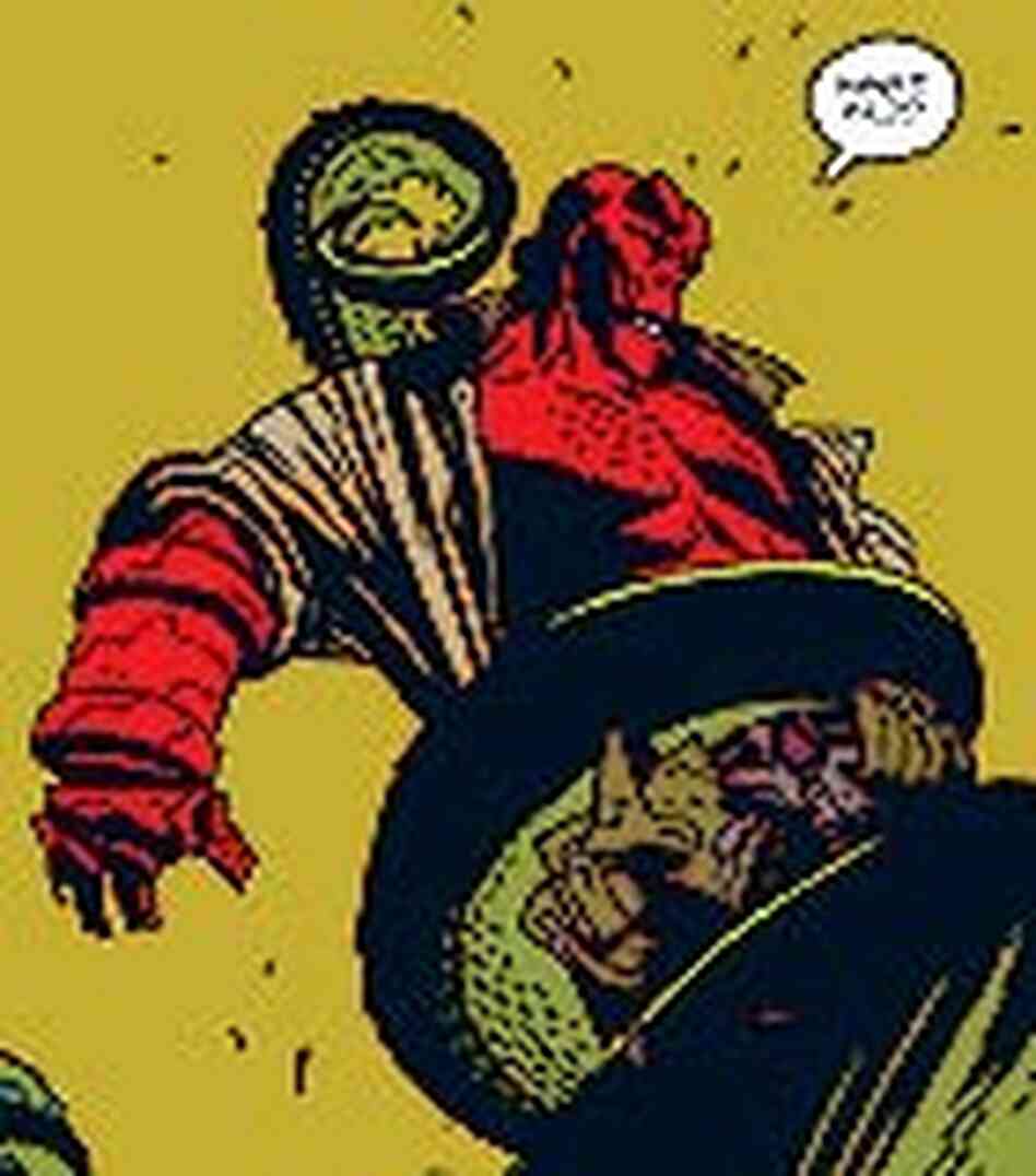 Detail of a panel from 'Hellboy: Seeds of Destruction' Detail of a panel from 'Hellboy: Seeds of Destruction'