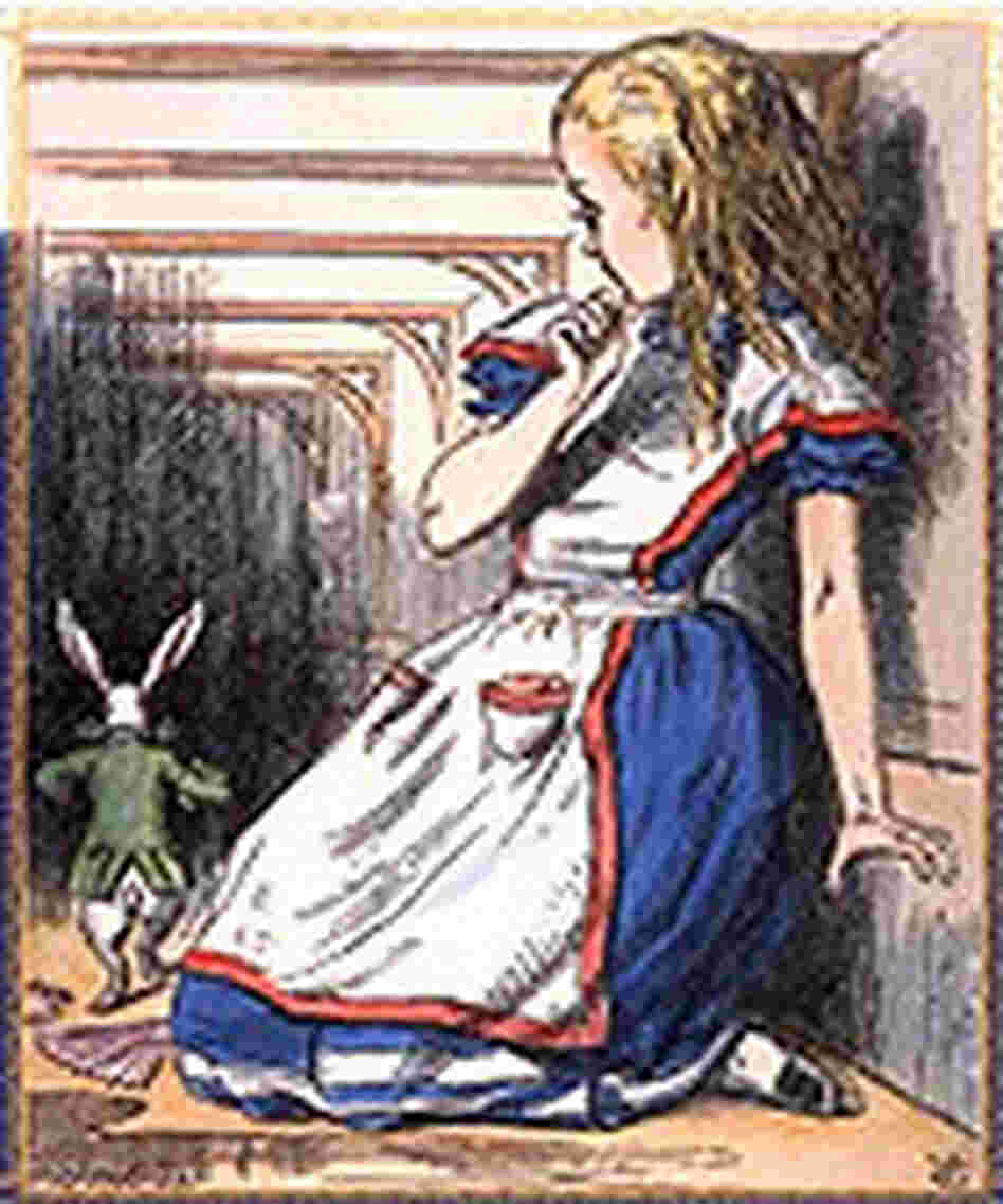 Detail from the cover of 'Alice in Wonderland' Detail from the cover of 'Alice in Wonderland'