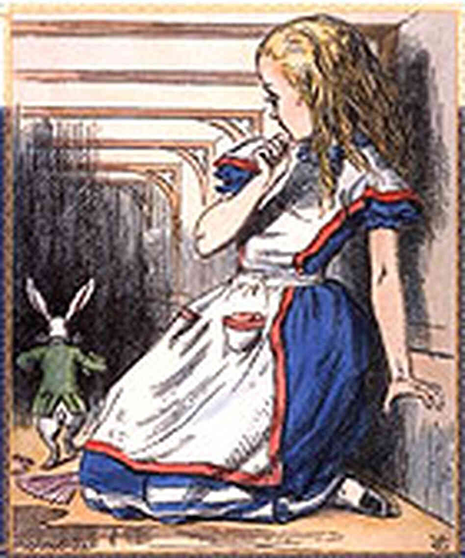 Detail from the cover of 'Alice in Wonderland' Detail from the cover of 'Alice in Wonderland'