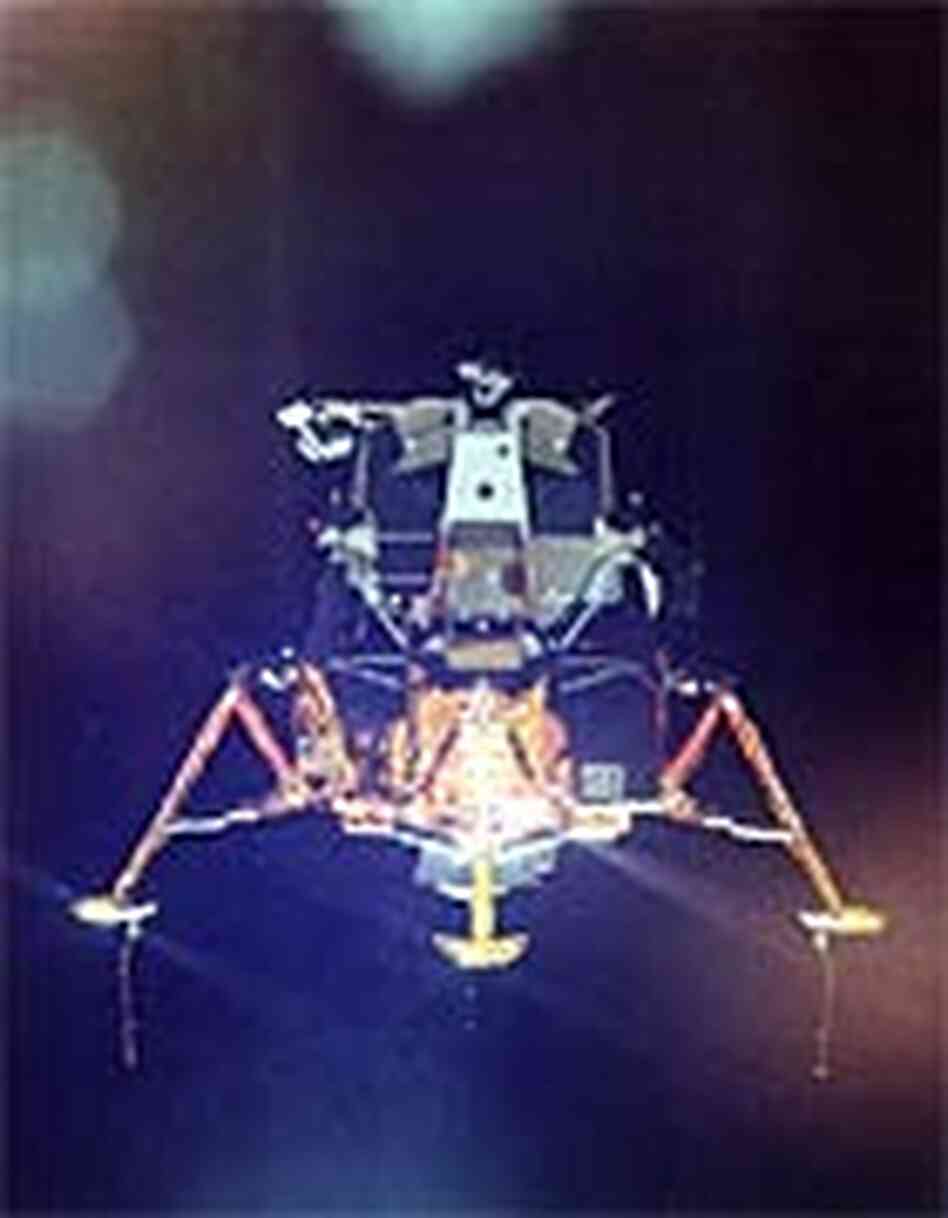 Eagle prepares to descend to the lunar surface, July 20, 1969. Eagle prepares to descend to the lunar surface, July 20, 1969.