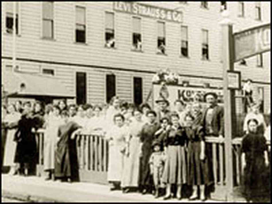 A photo of Levi-Strauss and Co. workers in the early 20th century. Red Tab Foundation A photo of Levi-Strauss and Co. workers in the early 20th century. Red Tab Foundation