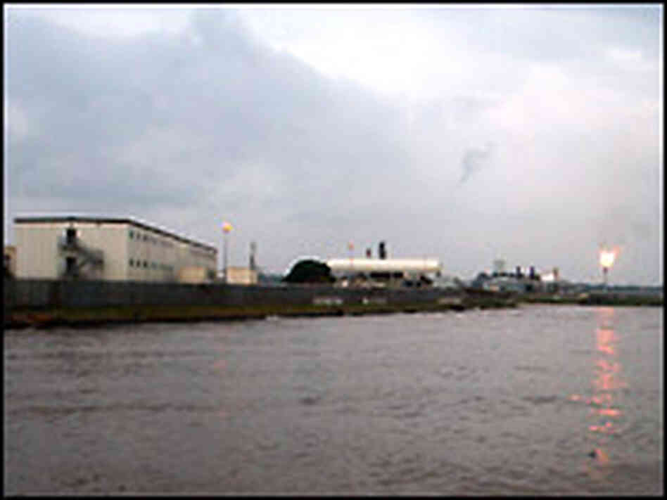 The Chevron Escravos tank farm is one of five Nigerian oil export terminals. Credit: Jim Wallace. The Chevron Escravos tank farm is one of five Nigerian oil export terminals. Credit: Jim Wallace.