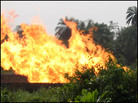 Natural gas flare at a Shell flow station in Nigeria. Credit: Brenda Wilson, NPR. Natural gas flare at a Shell flow station in Nigeria. Credit: Brenda Wilson, NPR.
