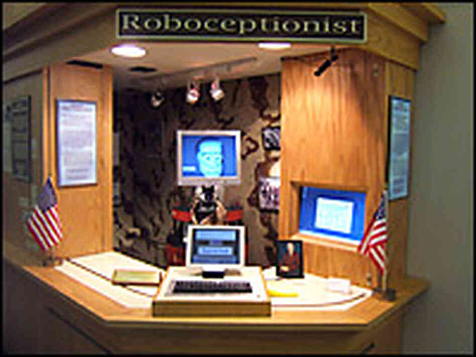 Tank the receptionist. Credit: Nell Boyce, NPR.