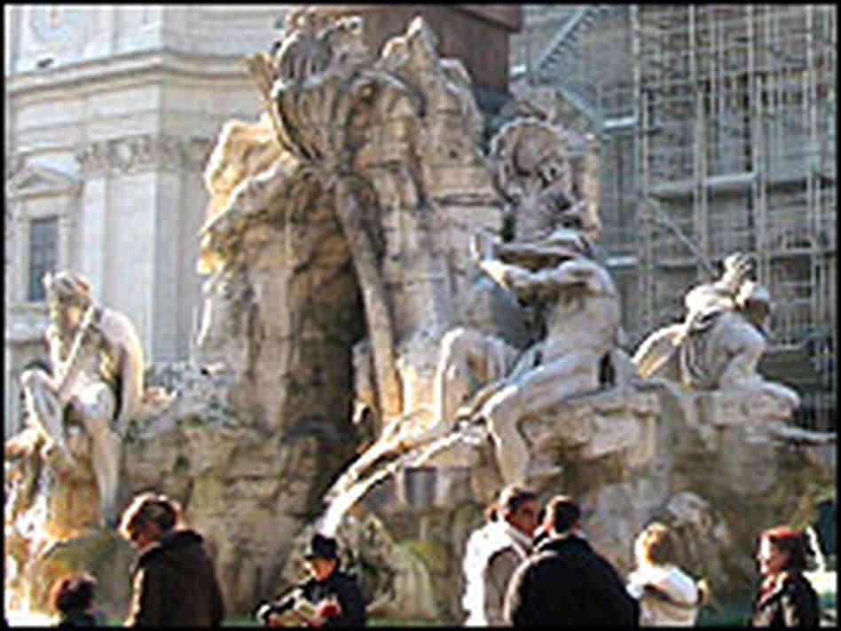 Dan Brown's 'Angels and Demons' has tourists seeking hidden meanings in Rome's art. Dan Brown's 'Angels and Demons' has tourists seeking hidden meanings in Rome's art.