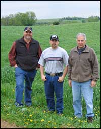  Art Thicke (right) with Chad Crowley (center) and Tex Hawkins