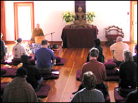 A meditation class at the Barre Center for Buddhist Studies.