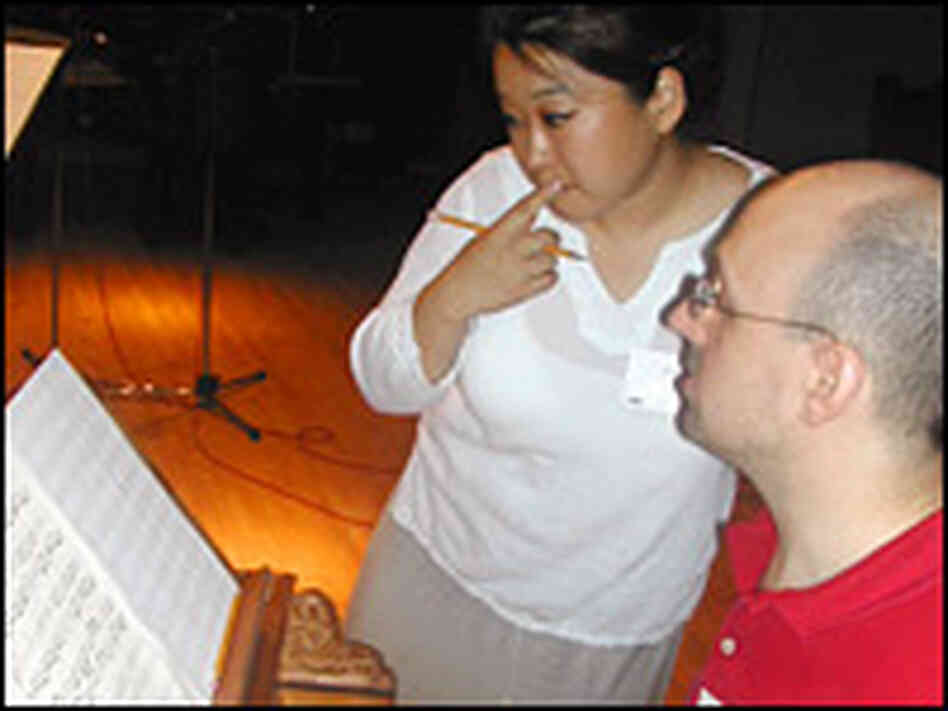 Harpsichord player Joseph Gascho and soprano Ah Hong. Harpsichord player Joseph Gascho and soprano Ah Hong.