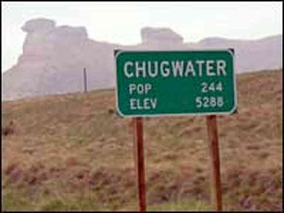 A sign at the border of Chugwater, Wyo. A sign at the border of Chugwater, Wyo.