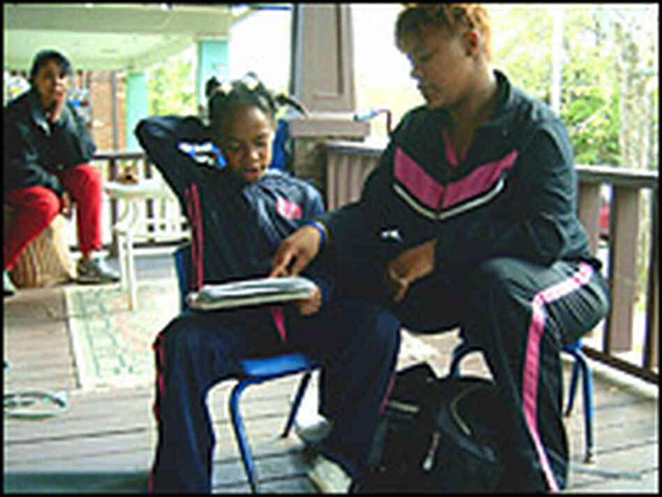 Angel Bridgewater and her niece. Angel Bridgewater and her niece.