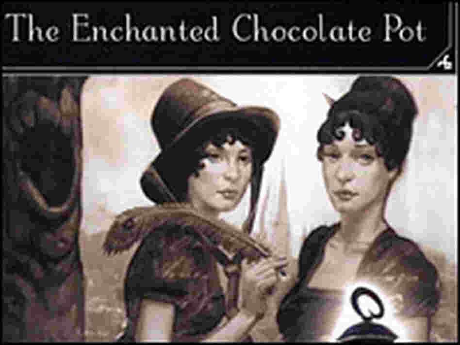 Detail from the cover of 'Sorcery Cecelia, or The Enchanted Chocolate Pot' Detail from the cover of 'Sorcery Cecelia, or The Enchanted Chocolate Pot'