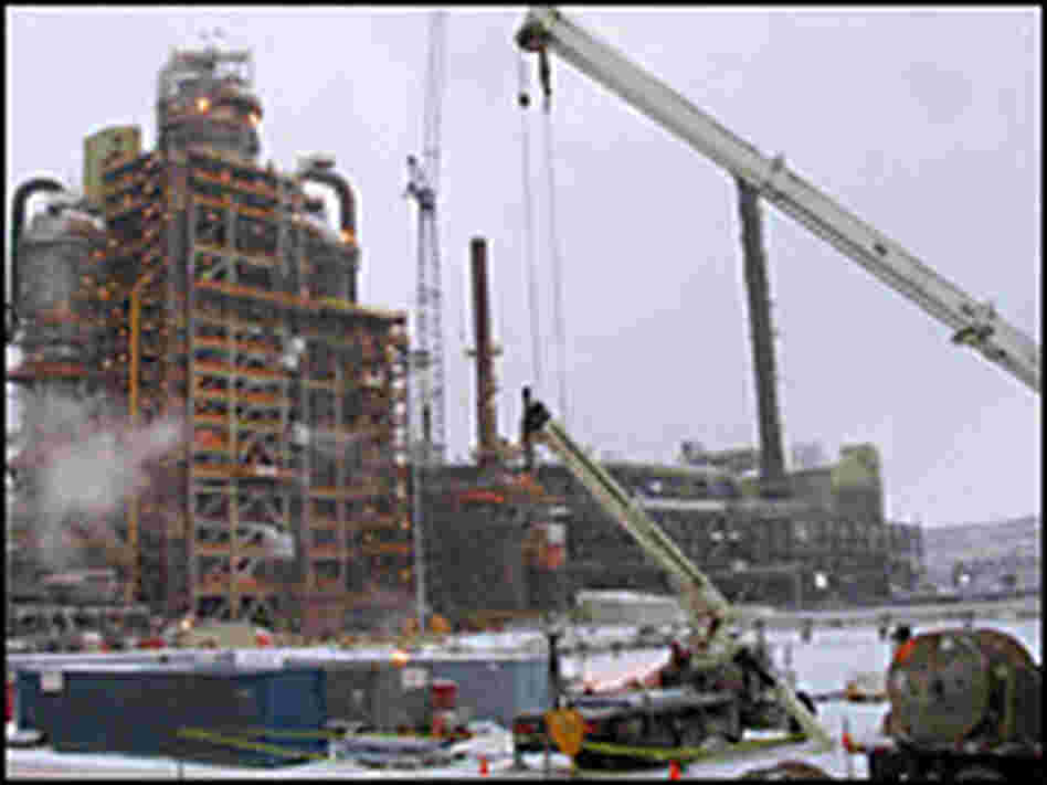 The Syncrude "upgrading" facility, where tar sands are processed. Credit: Martin Kaste, NPR.