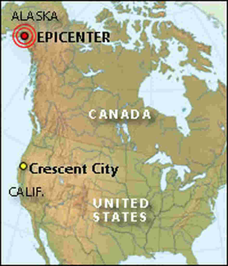 Map of North America's west coast. Credit: NPR.