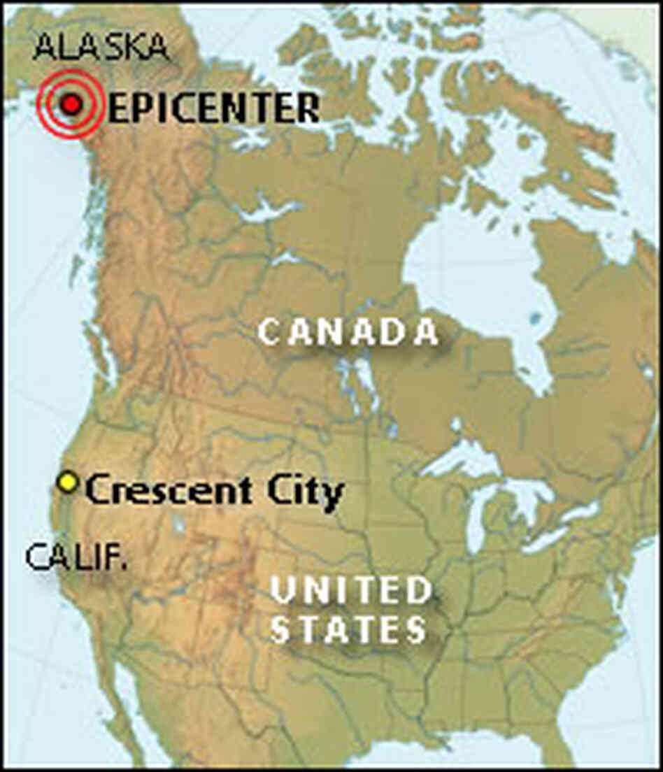Map of North America's west coast. Credit: NPR.