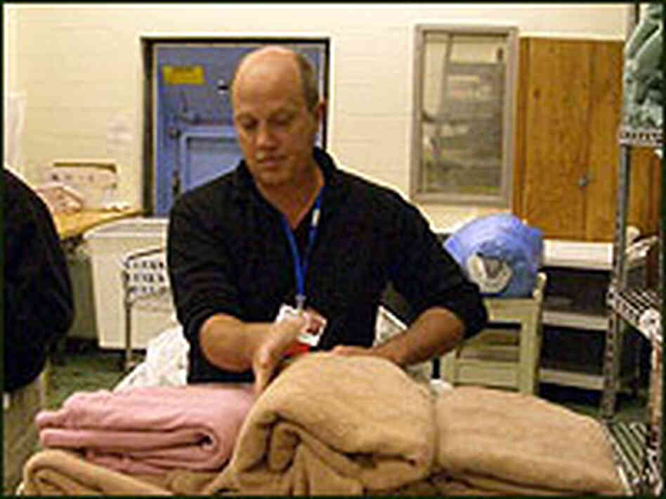 Steve Cobb volunteers at the Martha Jefferson Hospital in Charlottesville, Va. Steve Cobb volunteers at the Martha Jefferson Hospital in Charlottesville, Va.
