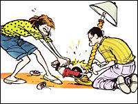 Calvin's parents. Credit: Bill Watterson - Andrews McMeel Publishing.