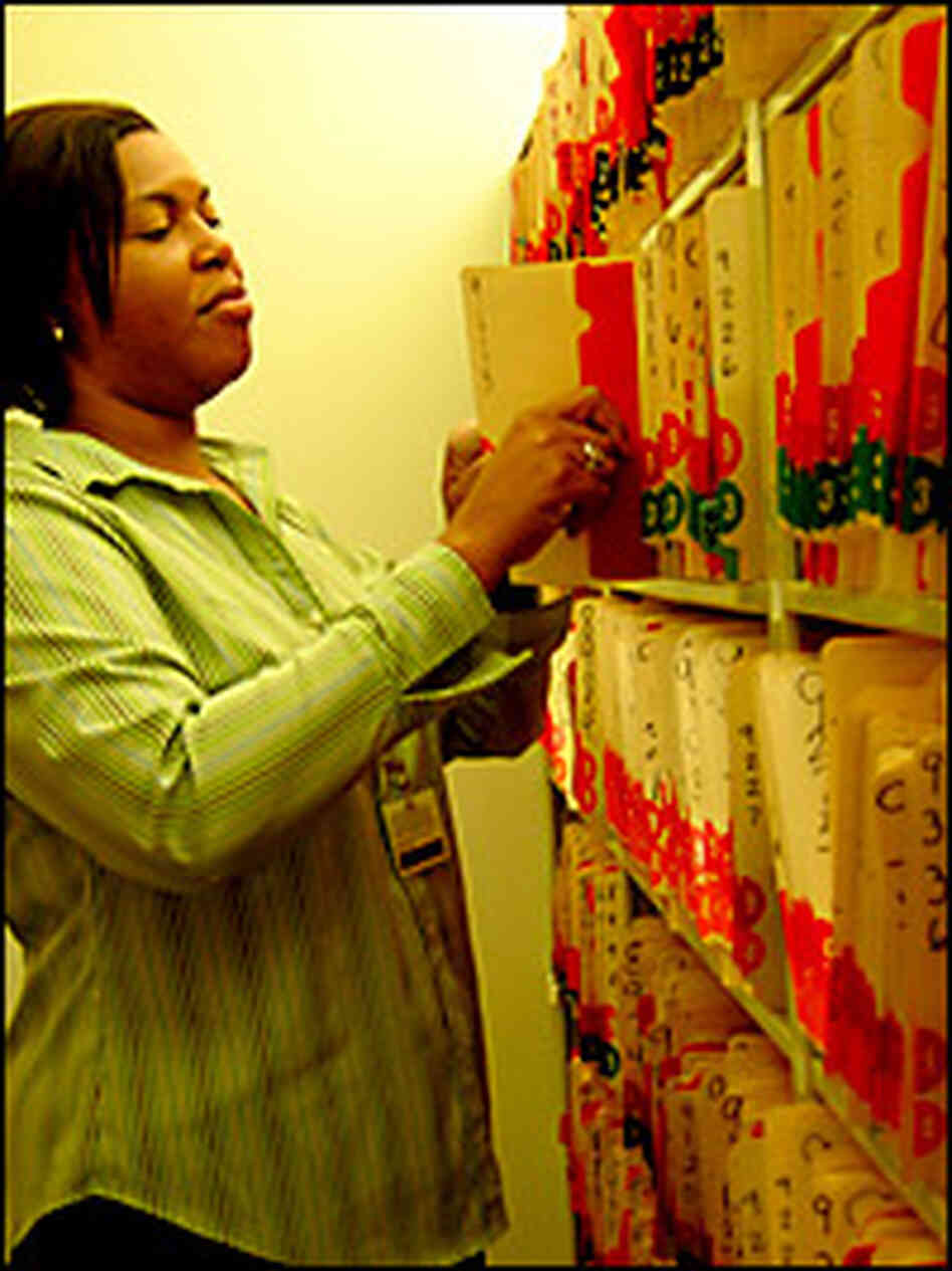 Yvette Warren at her new job. Credit: Ketzel Levine, NPR. Yvette Warren at her new job. Credit: Ketzel Levine, NPR.