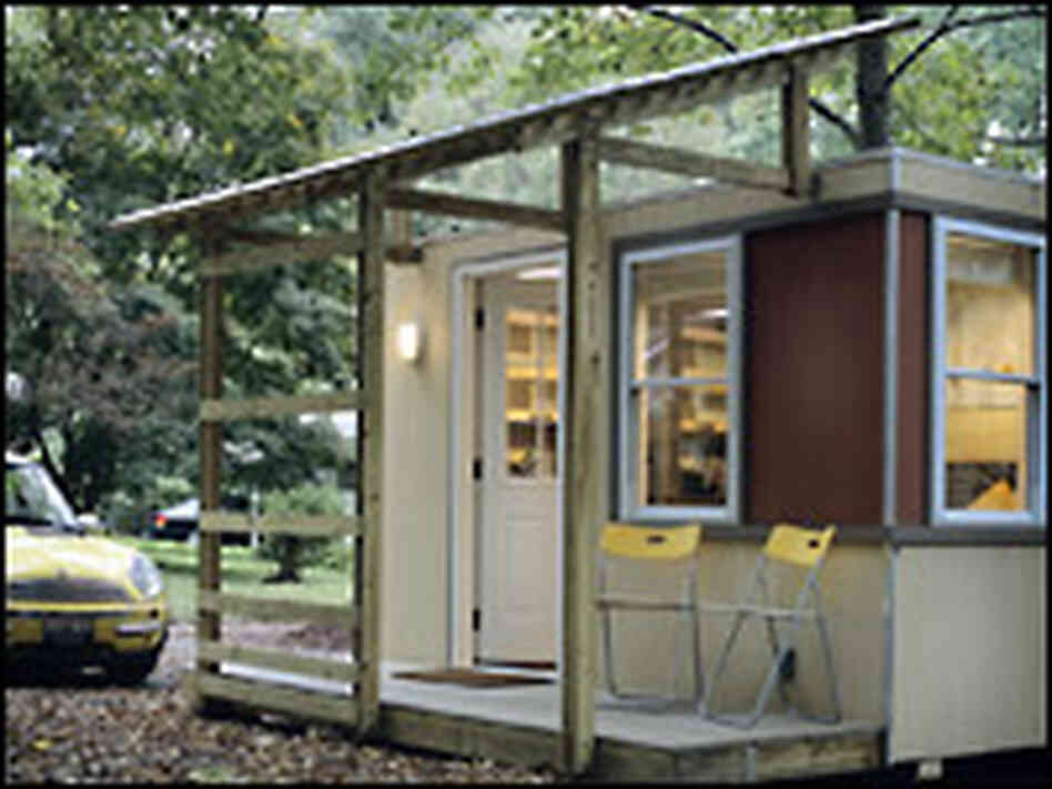 The H.E.L.P. House is eight-feet wide and 12-feet long. Credit: Michael Matsil. The H.E.L.P. House is eight-feet wide and 12-feet long. Credit: Michael Matsil.