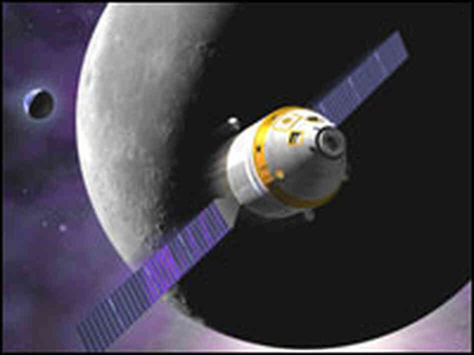 Artist's concept of Northrop Grumman-Boeing's proposed space vehicle. Artist's concept of Northrop Grumman-Boeing's proposed space vehicle.