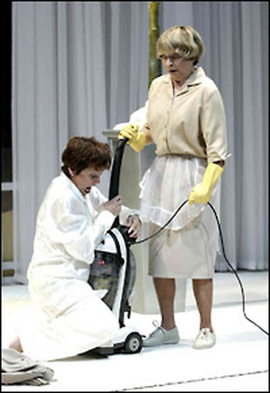 Naomi Jacobson and Sarah Marshall in 'The Clean House.' Credit: Stan Barouh.